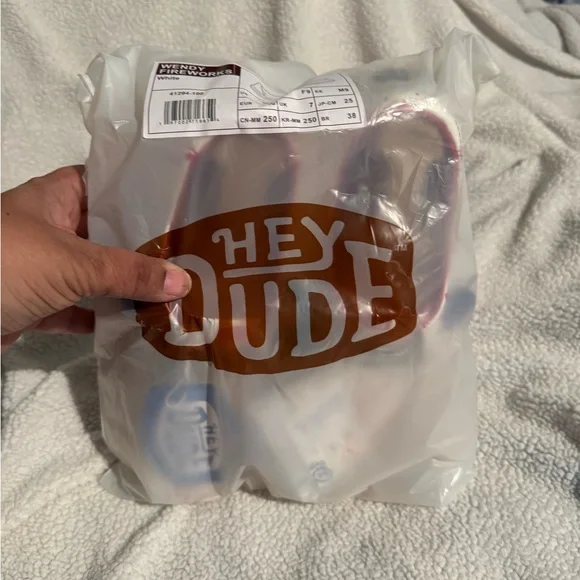 Hey Dude Women’s White Red Firework Slip-On Shoes - Picture 7 of 7